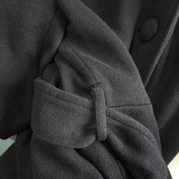 INC International Concepts Cotton Tiered Peplum Peacoat Black Multiple Flaws - Picture 11 of 12